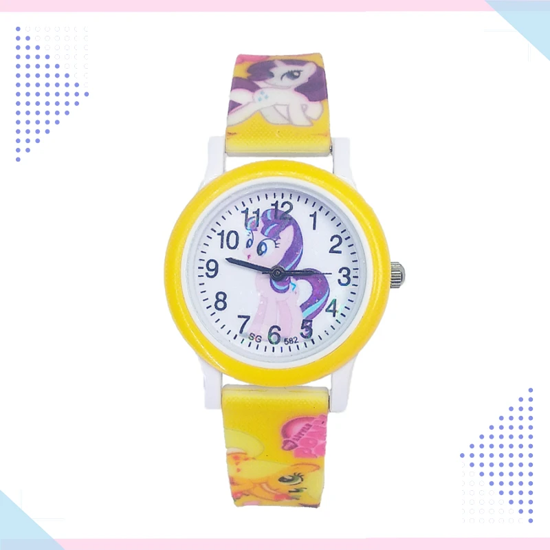 Unicorn Design Cartoon Fashion Pony Watch Children Girls Students Quartz Kids Watches for Party Gifts Relogio Kol Saati Clock