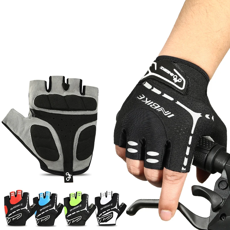 INBIKE Gel Padded Bike Gloves Bicycle Cycling Gloves Reflective Half