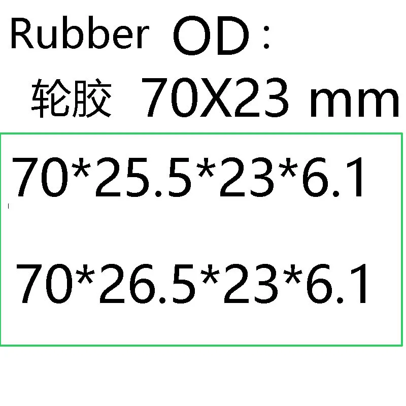 Replacment счетчик багажа колеса диаметр 45* 19 мм с оси 4 шт - Цвет: 70x23 mm