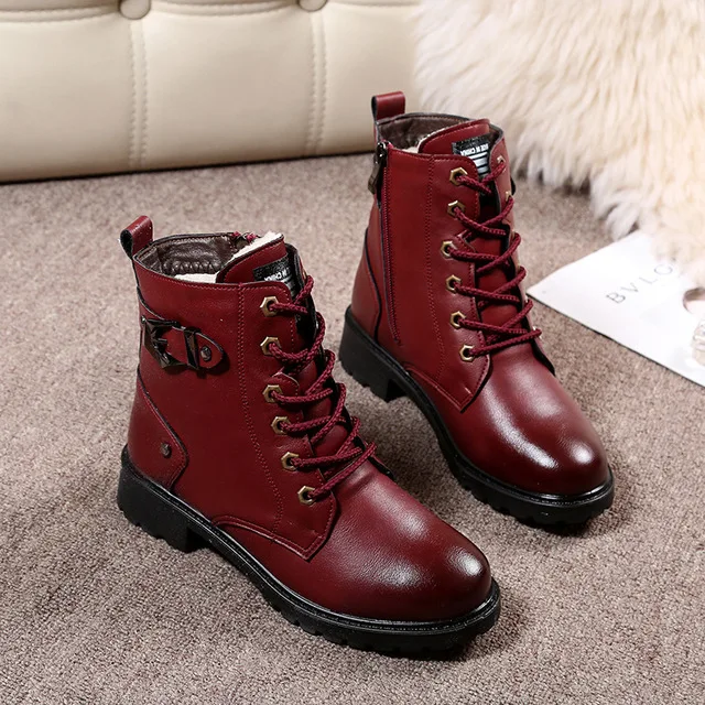 red leather motorcycle boots