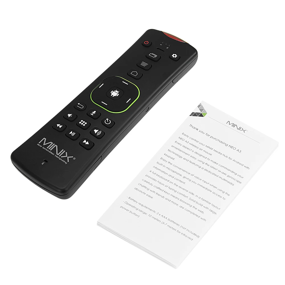  Original MINIX NEO A3 Wireless Air Mouse with Voice Input QWERTY Keyboard Six-Axis Gyroscope Remot 