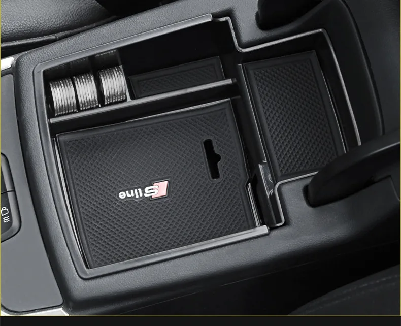

Car Organizer for Audi Q5 2009-2017 Central Armrest Storage Box Container Holder Tray Accessories Car Styling