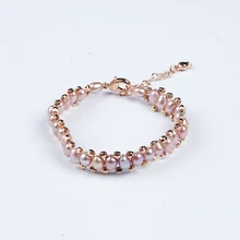 Уникальные супер взрывные жемчужные браслеты для женщин смешанные цвета звенья цепи кристалл свадебные ювелирные изделия браслеты и браслеты специальные