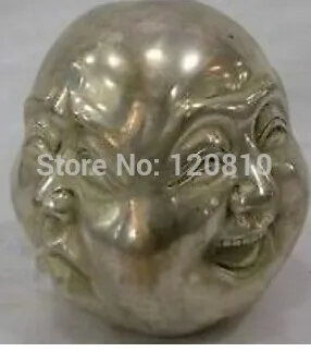 

Rare chinese tibet 4 faces buddha head statue