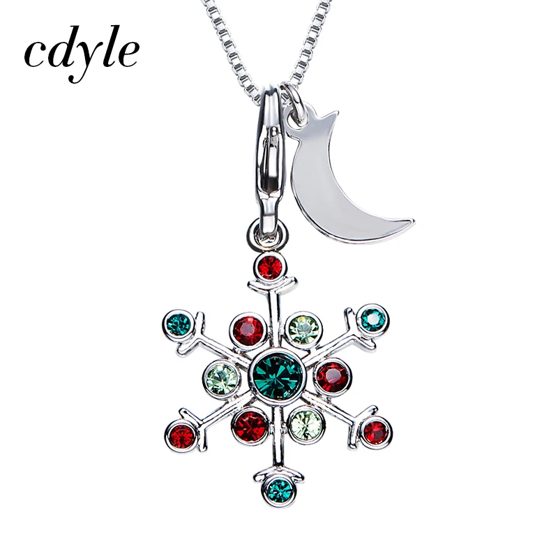 

Cdyle Christmas Gift Necklace Women Pendants Valentine's Day Gift Embellished with crystals Pendant Necklace