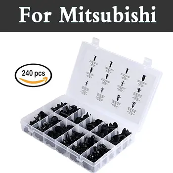 

240pcs Car Fasteners Retainer Cover 12 Most Popular Size Rivets For Mitsubishi Galant Lancer Cargo Evolution Ralliart Minica