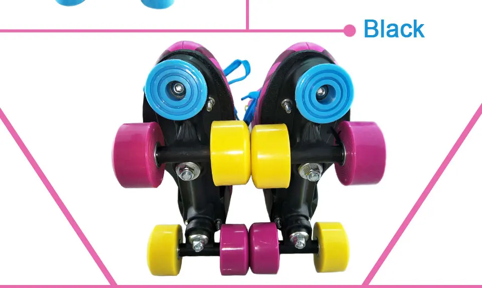 BSTFAMLY двухрядные роликовые коньки размер 31-41 Фигурное катание две линии роликовые патины для детей взрослых PU колеса Розовая обувь IB100