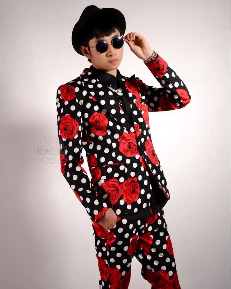 polka dot suit