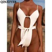 Сексуальный сдельный купальник, стринги, Бразильское бикини, открытая спина, Одноцветный Монокини, пуш-ап, женский купальник, женский купальник