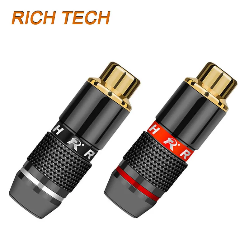 Buy 12pcs/lot Female RCA Connector Gold Plated RCA Jack Socket 6mm Wire