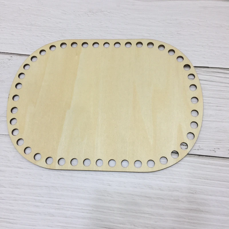 

3 pieces 20x15 cm Rectangle Unfinished wooden Bottom basket diy basket wood base