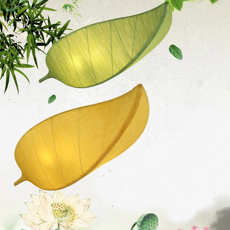 

LED Ceiling lamp Green Leaf shape lanterns Ceiling light For bedroom Parlor restaurant Suspension Home Ceiling Lighting AL054