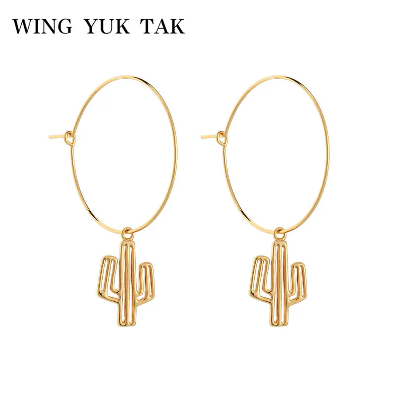 

wing yuk tak Korean Statement Drop Earrings Jewelry Wedding Party Trendy Gold Color Modern Women's Earrings 2018