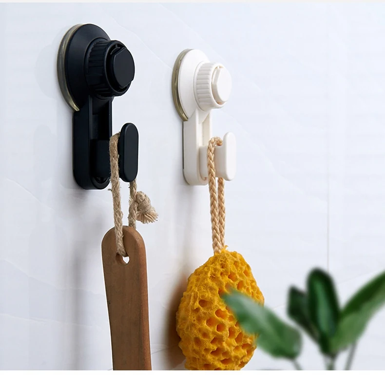 KLX Quality Vacuum Sucker hook Punch free Bathroom towel hook shelf Kitchen hanging hooks home wall storage Give magic sticker