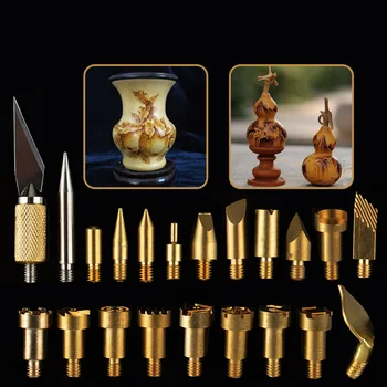 

22Pc Soldering Iron Tip Wood Burning Tip for Pyrography Cork Handmade Leather DIY Tools Woodworking soldering iron Kit