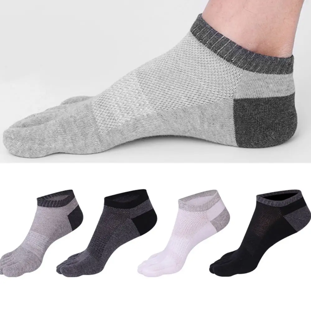 2019 мужские носки с пятью пальцами противоскользящие невидимые хлопковые сетчатые дышащие спортивные носки с носком короткие носки