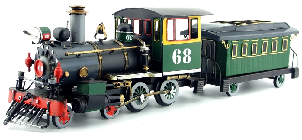Ретро железное Искусство украшение дома Американский старый локомотив модель Ремесленная Гостиная Дисплей Модель поезда