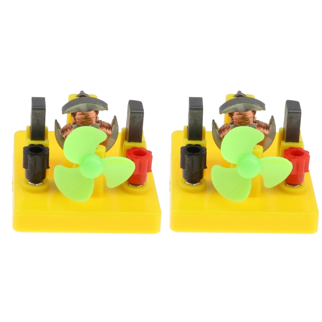 2pcs DIY Fan Motor Science Model Toy Physics Electrical Experiment Educational Kit Assemble Puzzles for Kids Children