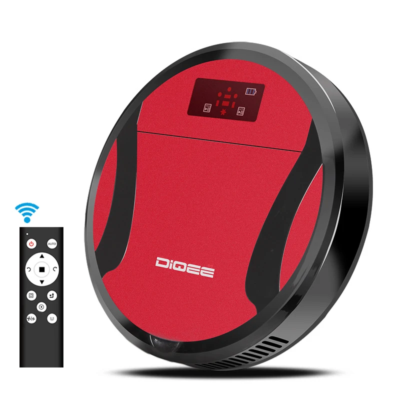 

DIQEE Home Smart Plan Vacuum Cleaner With Smart Remote Control 6cm Fuselage 1200 Pa Suction Large Water Tank Automatic Charging