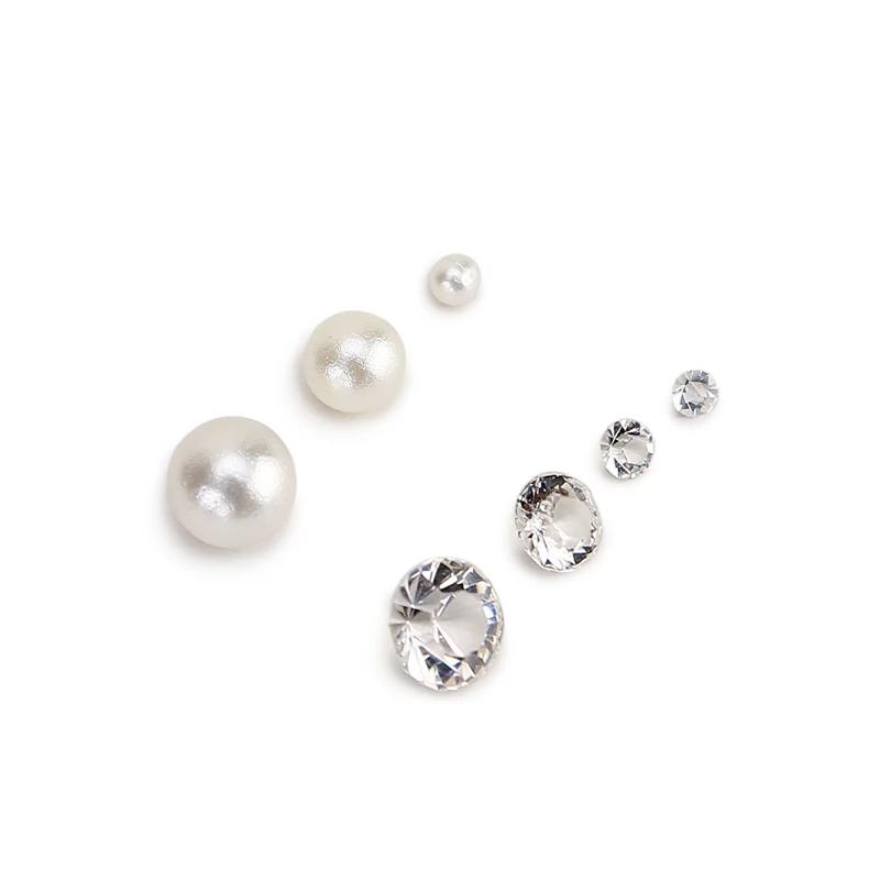 1 упаковка AB Стразы для маникюра с плоской задней поверхностью, алмазные жемчужные камни, кристаллы, блестящие камни, маникюрные украшения для ногтей