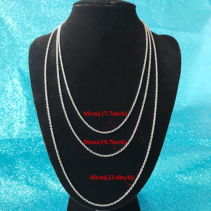 10 Adet Grup 45cm 50cm 60cm Paslanmaz Celik Zincir Kolye 2mm Kalinliginda O Sekilli Zincir Kablo Kadin Diy Kolye Taki Chain Necklaces Aliexpress