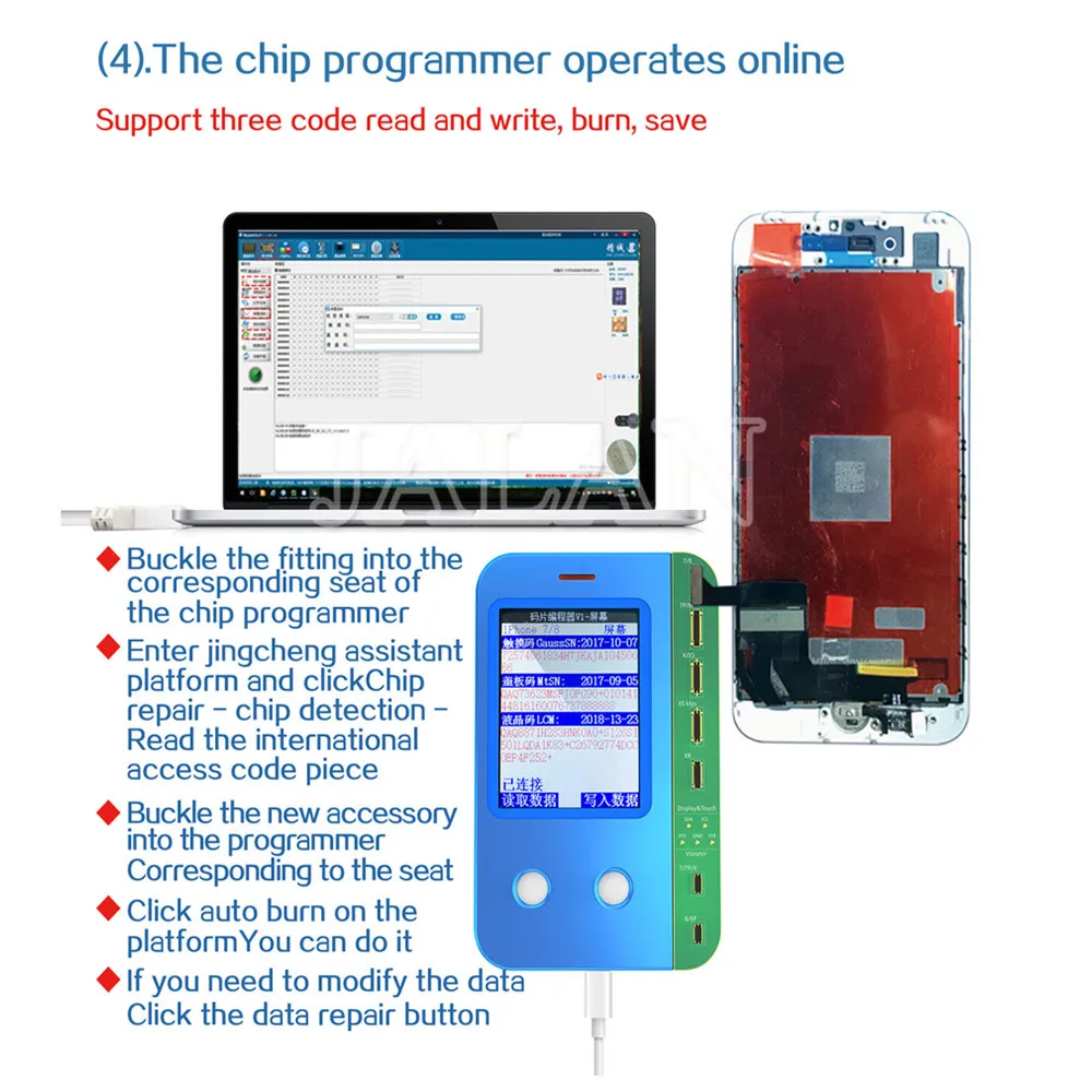 

NEW JC V1 Light sensor true tone repair viration recovery for 11 11 pro max X XS MAX XR touch Chip JC PRO 1000S programmer