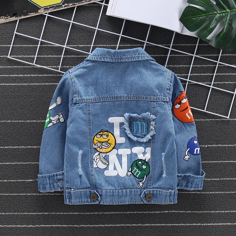 

MANJI Boys Jeans Jacket New Fashion Style For 3 to 8 Years Old Spring Autumn Children Jackets Clothes MKK011 Boy Kids Coats