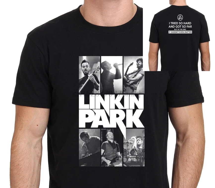 Новая мужская футболка Linkin Park Tribute черная Повседневная с принтом Размеры S-3Xl 100%