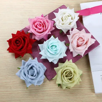 

2017 Colorful Velvet Rose Hairpin Floral Brooch Multifunctional Women Headwear Spring Summer Beach Fabric Bride Hair Accessories