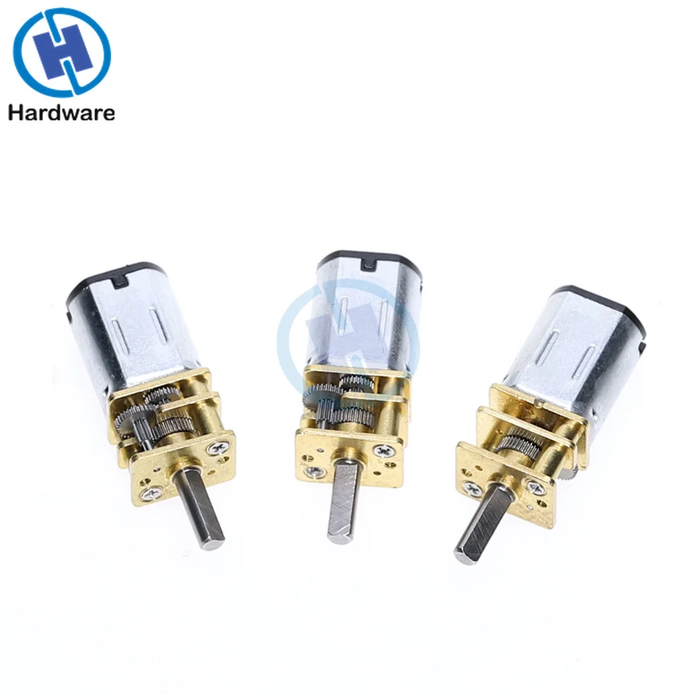 

1pc DC 3V 6V 12V 15RPM-1000RPM Geared Motor Box Powerful High Torque Mini Electric Motors Replacement For Robot 3mm Shaft