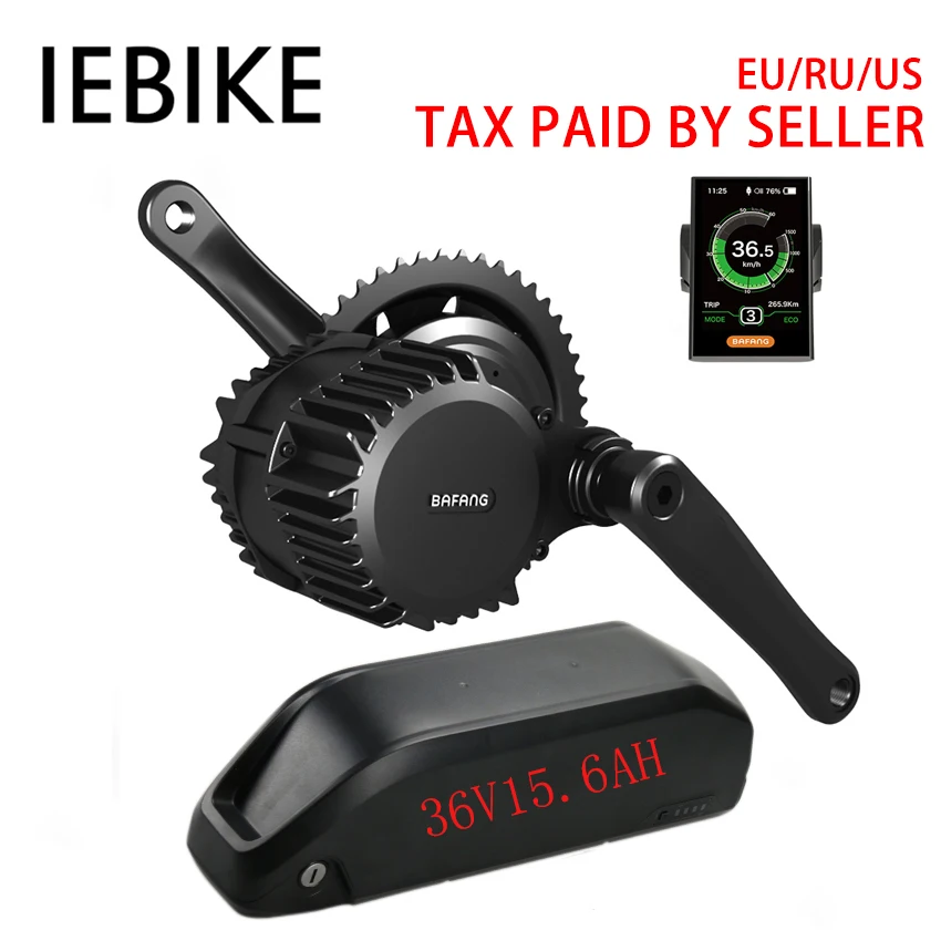 

Bafang BBS02 36V500W Mid Motor Electric Bike Conversion Kit with 36V15.6AH Battery Bicycle Engine Kit Electric Bike E Bike Kit