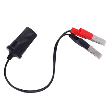 

New 12 Volt Battery Terminal Clip-on Cigar Cigarette Lighter Power Socket Adapter Plug Car Boat Van For Camping Drop Shipping