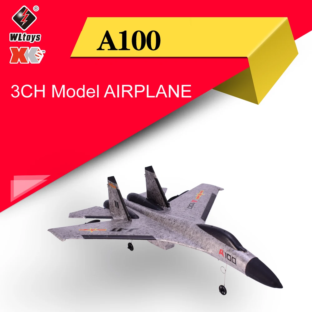 WLtoys XK A100 2,4G 340 мм 3CH RC самолет с фиксированным крылом самолет уличные игрушки для детей