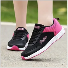 Женская Повседневная обувь; сезон весна-лето дышащие кроссовки из сетки; модная мягкая женская обувь на плоской подошве; Zapatillas