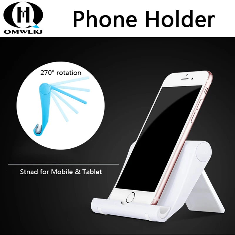 

Mobile Phone Holder Stand with Non-slip silicone pad and 270° adjustment Desktop tablet Stand Holder for xiaomi iPhone Samsung