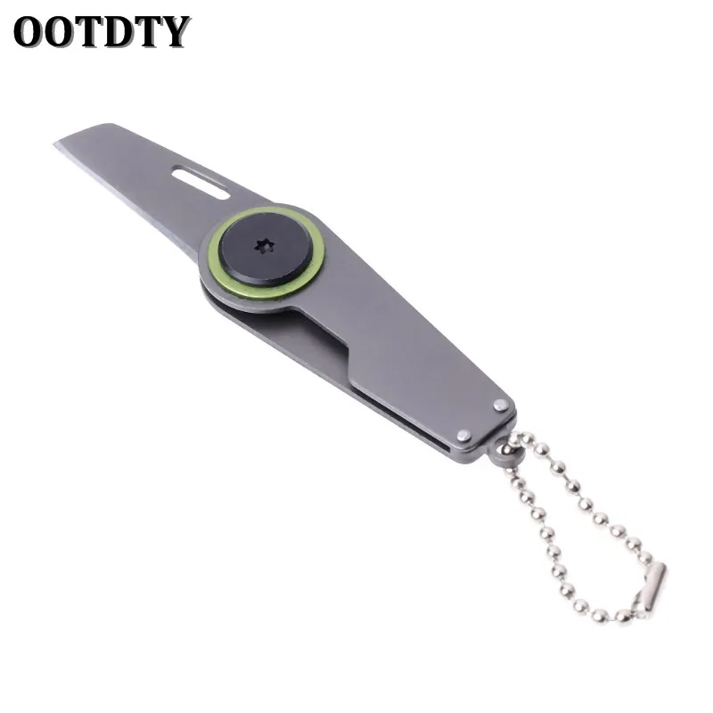 

OOTDTY Tactical Mini Pocket Folding Knife Survival Portable Camping EDC Key Chain Tool