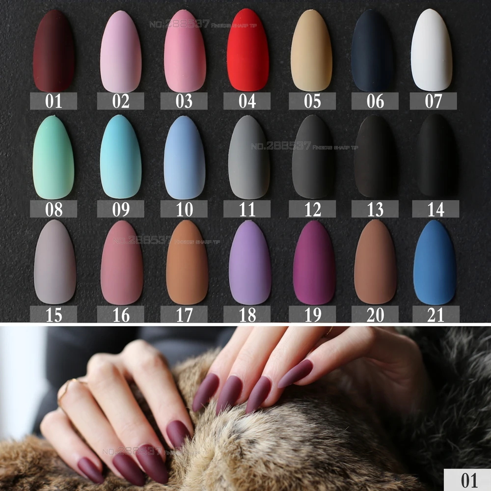 Neue Matte Falsche Kurze Spitz Weichem Rosa Nude Rot Schwarz Blau Gefalschte Stiletto Nagel Volle Abdeckung Reine Farbe Candy Lila Khaki Weiss Stiletto Nails Full Cover Fake Stiletto Nailsstiletto Nails Aliexpress