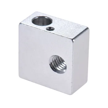 

Aluminum Heater Block All-Metal 20 * 20 * 10mm for MK7 MK8 Extruder RepRap i3 DIY 3D Printer Hot End
