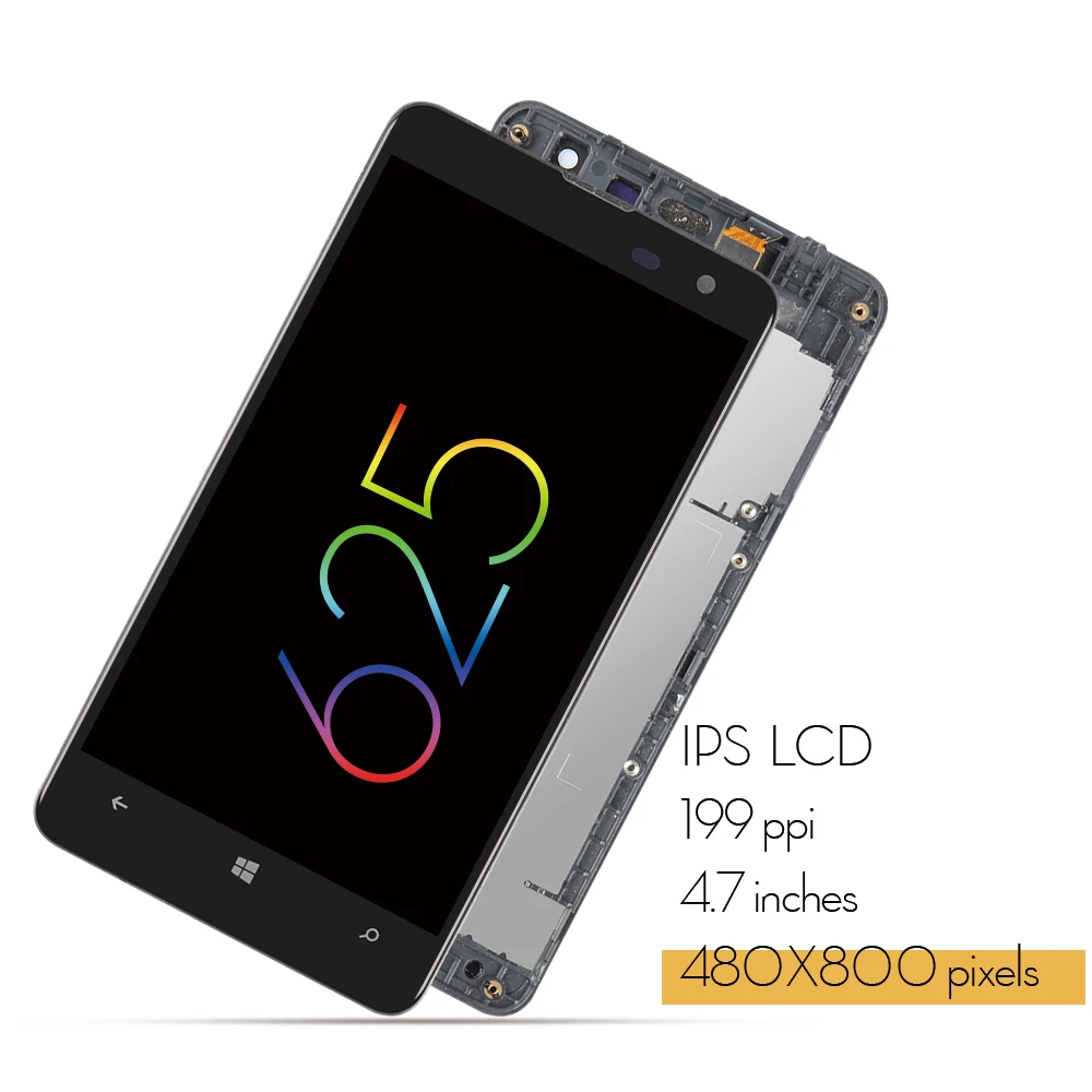 100% протестированный для NOKIA Lumia 625 LCD сенсорный экран дисплей дигитайзер сборка
