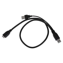 USB 3.0 Y-кабель y-образный кабель micro Тип b мужчин Стандартный Тип Мужской черный