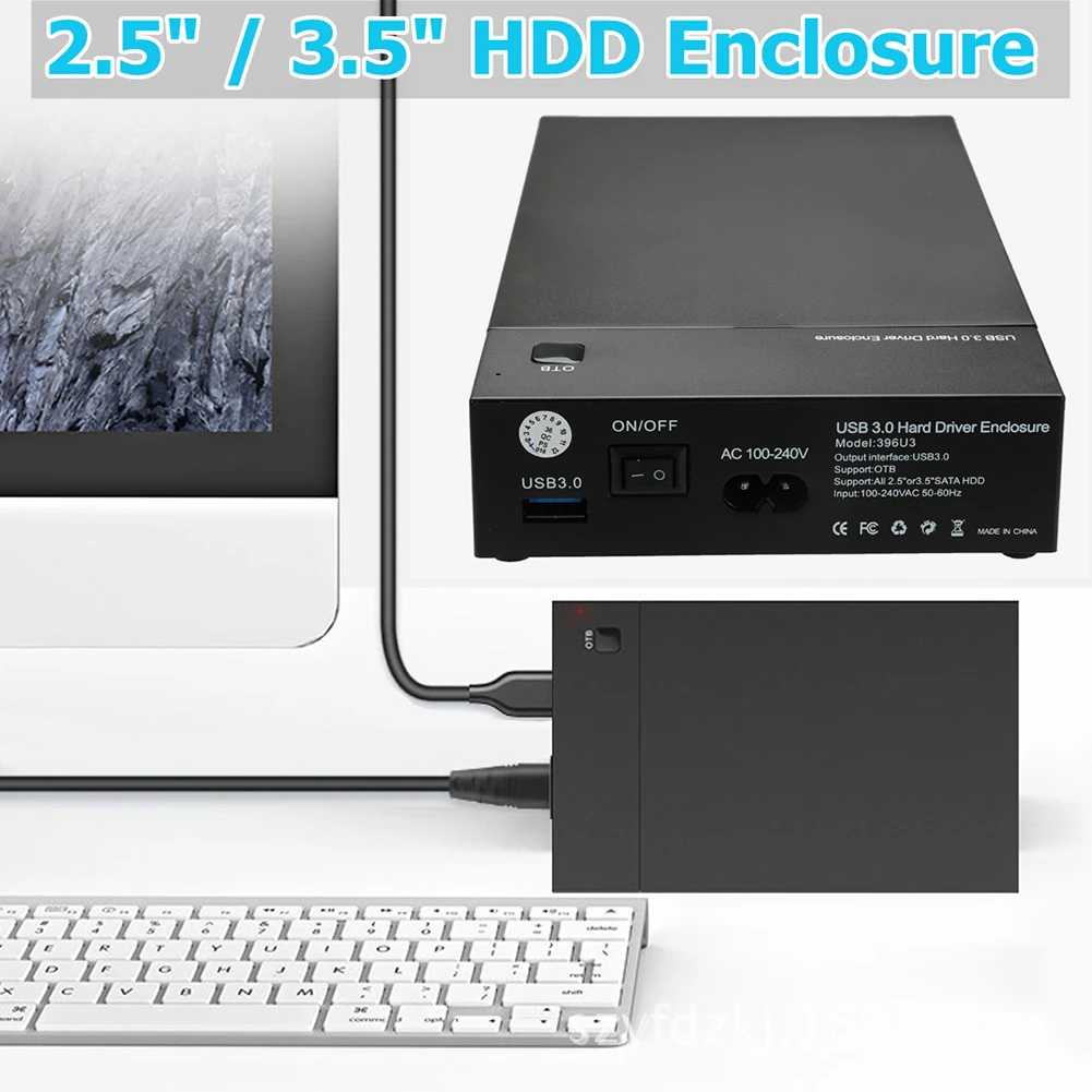 Оптовая продажа Новый Универсальный 2,5/3,5 дюймов до 8 ТБ Внешний USB 3,0 HDD жесткий корпус драйвера случае
