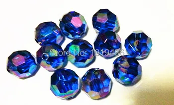 

AB Effect royal blue 20MM Acrylic Faceted Beads100pcs/lot AB Transparent Round Bicone Hexagon Beads for Chunky Necklace!!