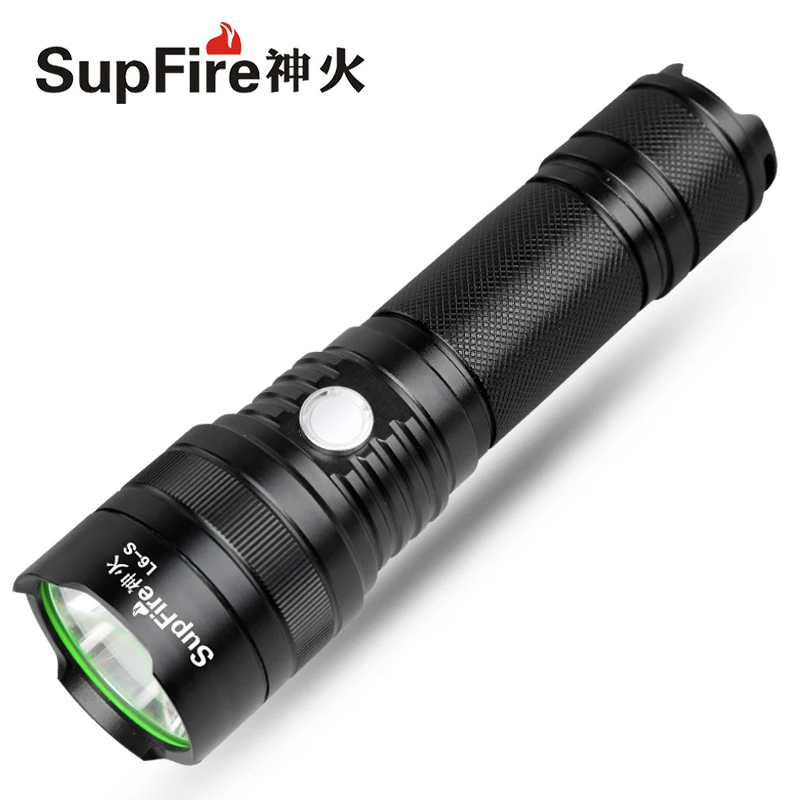 2017 SupFire L6 S 1100Lm CREE T6 5 режимов USB зарядное устройство светодиодный фонарик на 1*18650