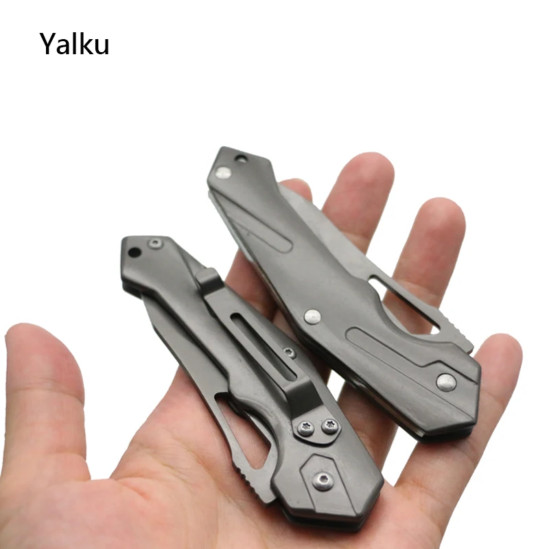Yalku Survival Knife Multi Purpose Tactical Knife Stainless Steel Folding Pocket Knife Outdoor Camping Tool Folding Blade