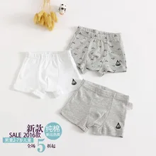3 шт./партия, высококачественное хлопковое нижнее белье для мальчиков однотонные шорты, трусы-боксеры для маленьких мальчиков, детское нижнее белье для подростков