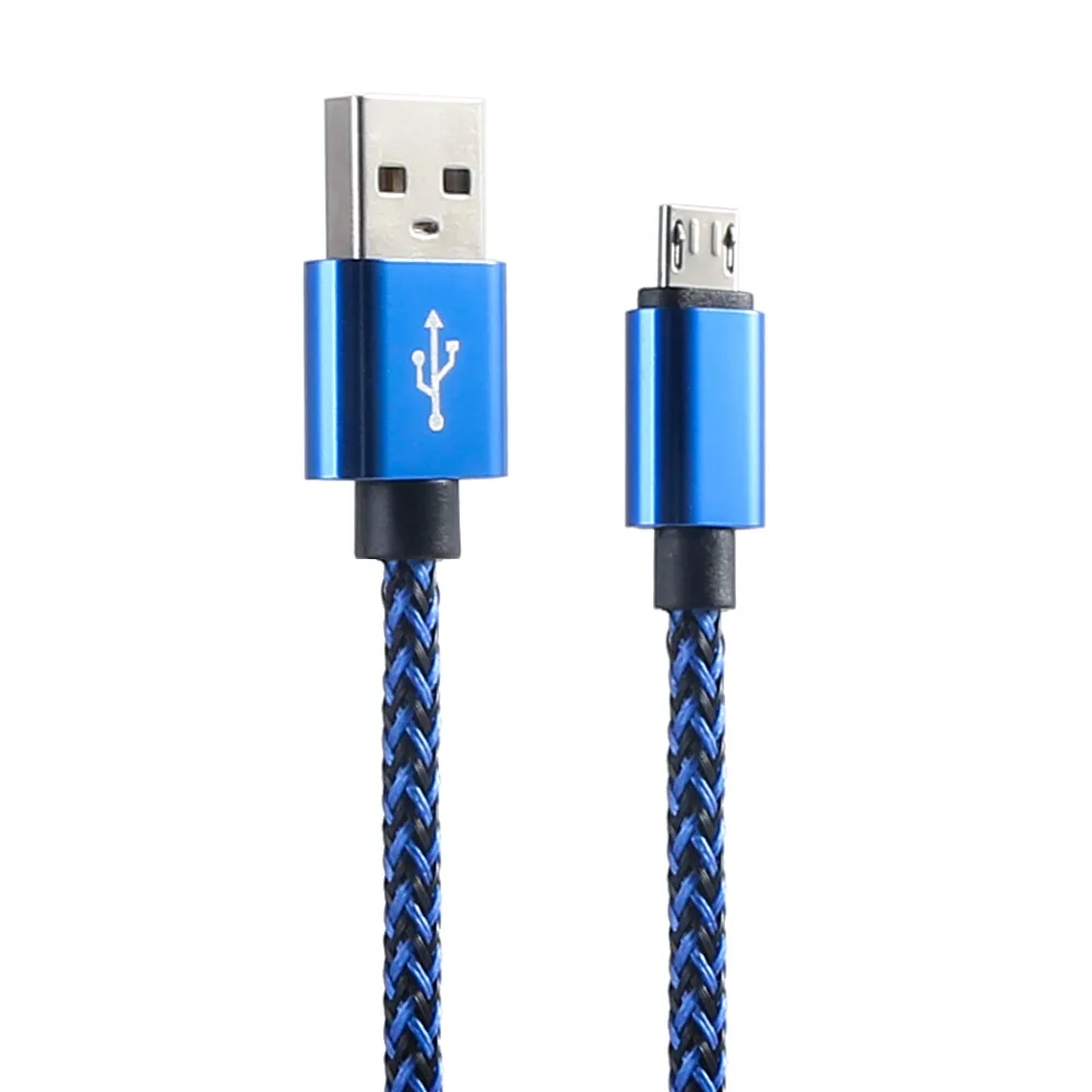 1 м Плетеный Micro USB зарядный кабель SOONHUA для передачи данных Android мобильный телефон