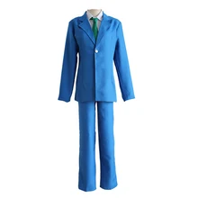 Detective Conan Cosplay Jimmy Kudo Costume Unisex High School Uniforms Including Coat Pants Shirt Tie case closed detective conan kaito kid gentleman thief white suit cosplay costume with hat glass