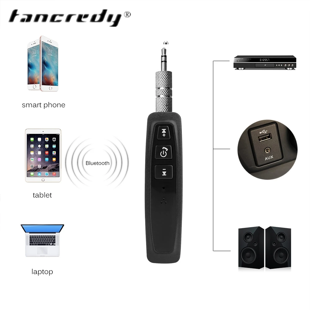 Домашний Автомобильный Bluetooth Aux аудио приемник адаптер TF карта 3 5 мм разъем Handsfree