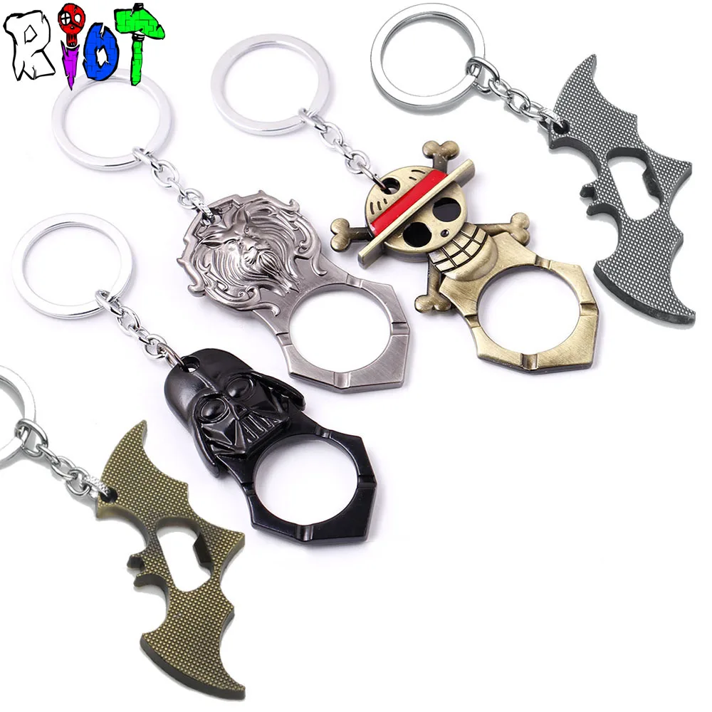 

Game One piece Batman Star Wars bottle opener keychain alloy pendant charms key chains keyring key buckle jewelry gift for funs