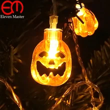 Хэллоуин тыква свет строка 1,2 м/2,5 м/5 м с батарей светодиодный огни призрак фестиваль украшения лампы строка KSL0002